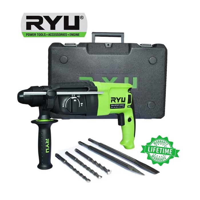 PROMO mesin bor beton ryu rotary hammer drill RRH26 mesin bor bobok sds plus