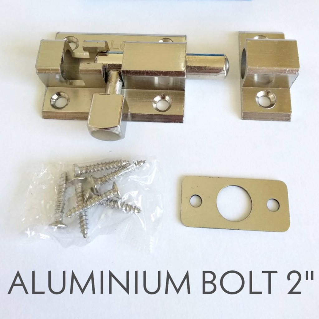 Grendel Slot Pengunci Pintu Jendela Aluminium 2 Inch