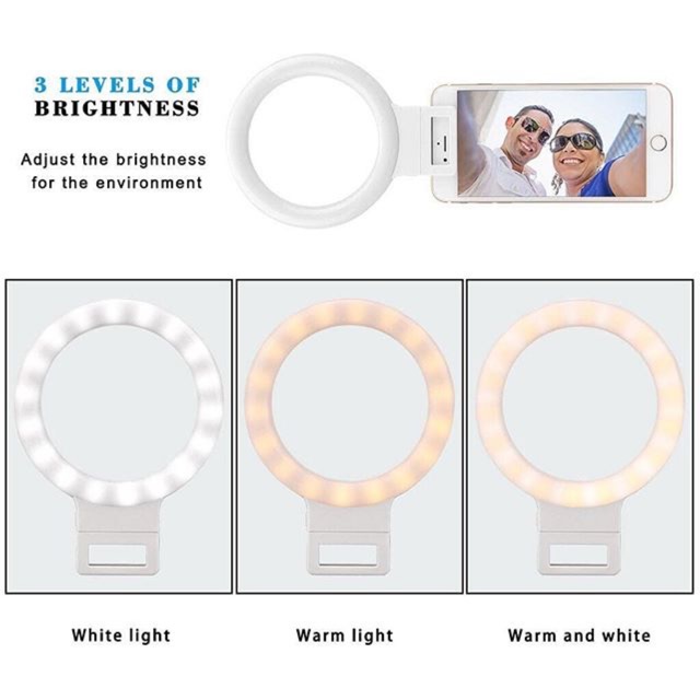 lampu selfie jepit hp ring light ringlight mini