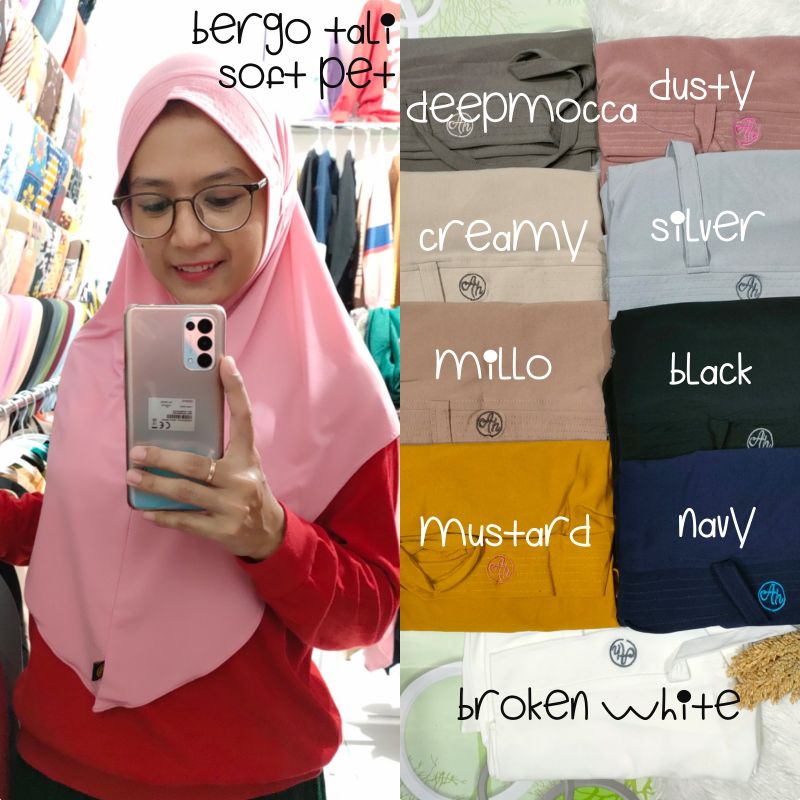 setelan kny, kulot jeans rawis, bergo tali soft pet