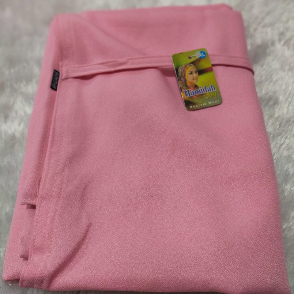 KERUDUNG BERGO MARYAM JUMBO XL MOSCREPE HIJAB BERGO MARYAM JUMBO MOSCREPE-PEACH