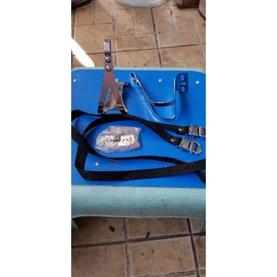 Toeclip / Strap Pedal Chrome Sepeda Balap Vintage Sepasang NOS