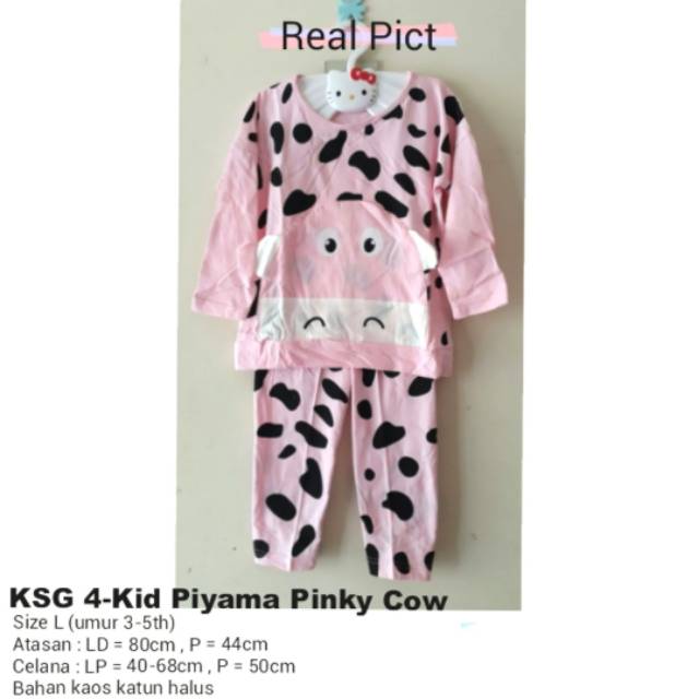 SETELAN PIYAMA ANAK KID SET HELLO KITTY CANDY