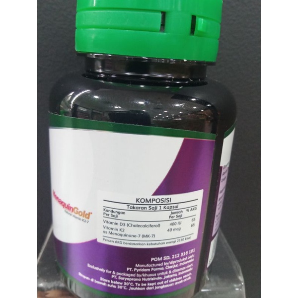 Nutrimax Vitamin D3+K2 isi 30