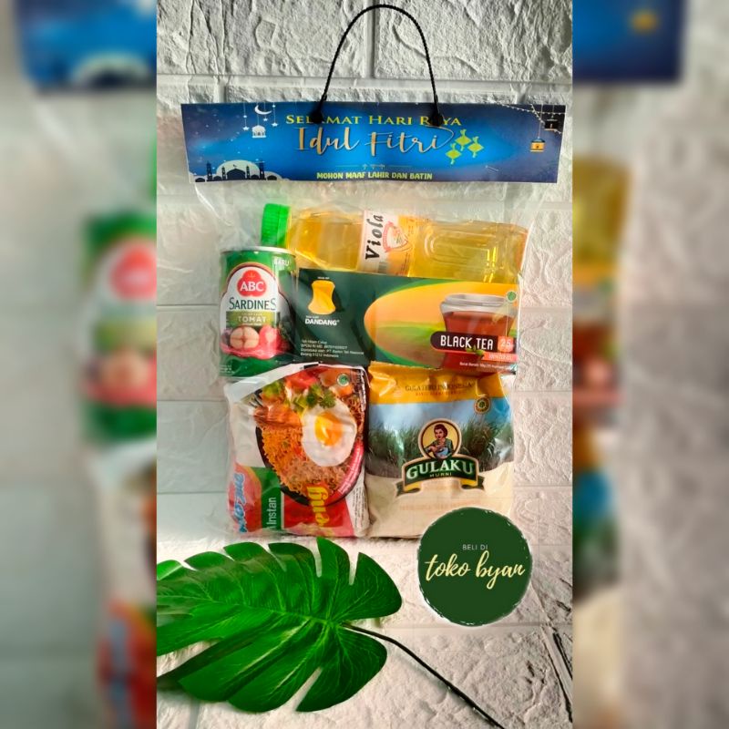 PLASTIK LABEL PARCEL LEBARAN PLASTIK BINGKISAN SEMBAKO LEBARAN