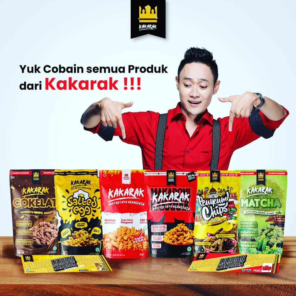 

[ninagrosir] Makaroni KAKARAK Spiral Pedas / Salted Egg / Cokelat / Matcha / BBQ / Keju 100 Gram