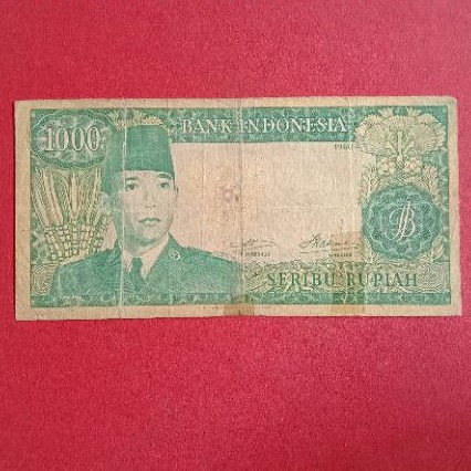 Uang kuno Indonesia seri Sukarno 1000 rupiah tahun 1960