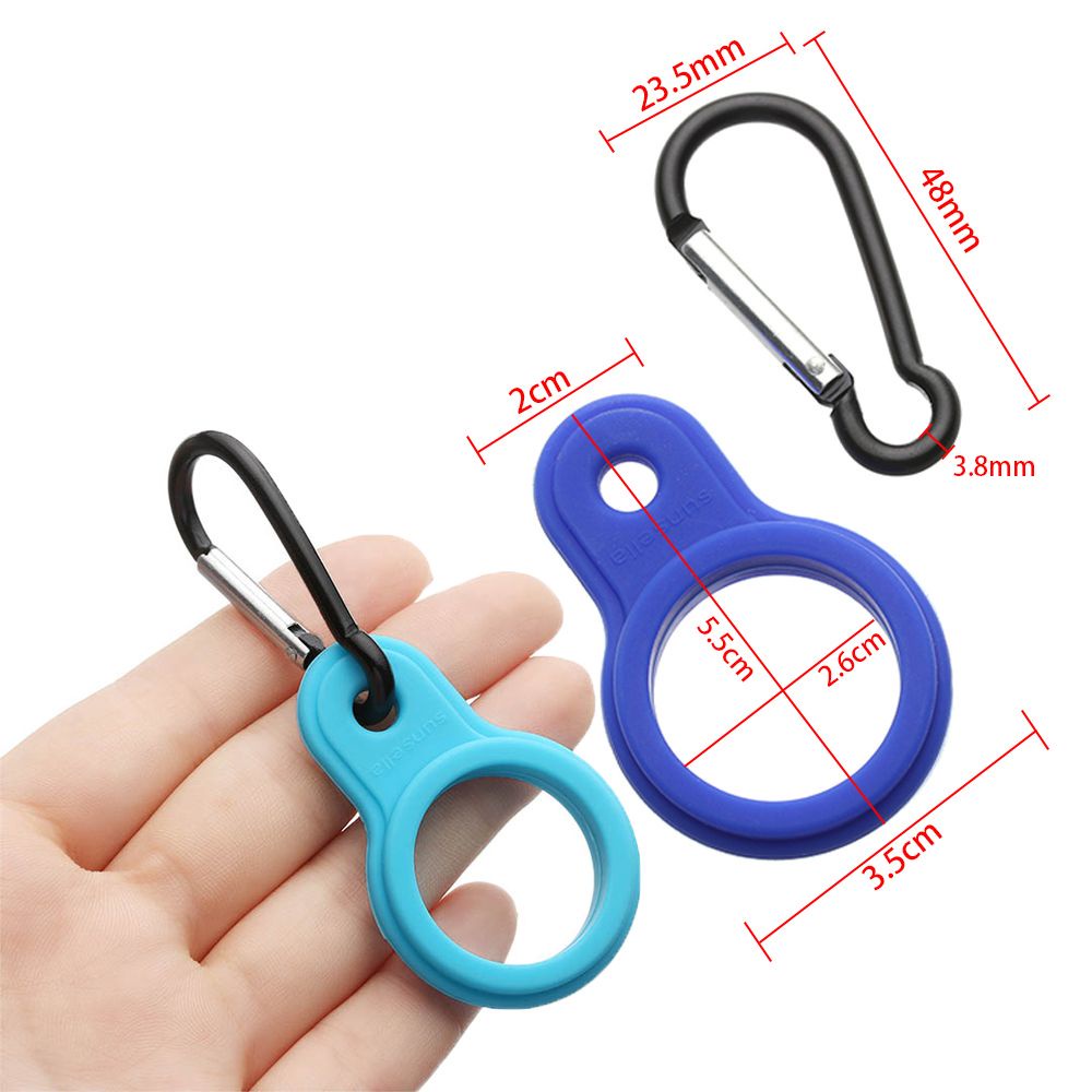 TOP 1PC Hot Outdoor Carabiner Aluminum Water Bottle Holder Sports Kettle Buckle Accessories New Arrival Camping Hiking Tool High Quality Rubber Buckles Hook