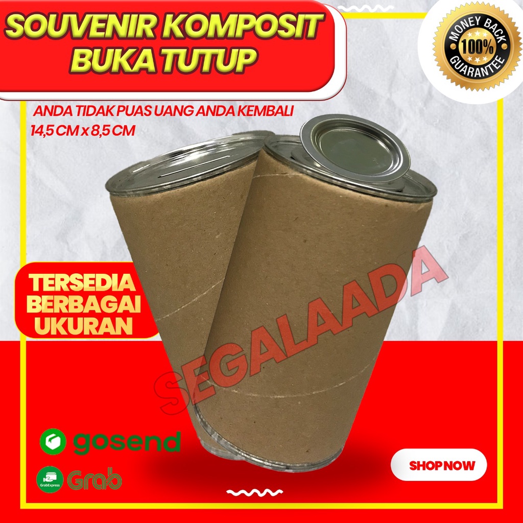 Celengan Kaleng KOMPOSIT / Papertube Polos TEBAL