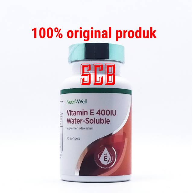Nutri-Well Vitamin E 400IU Water Soluble - Isi 30 Softgels