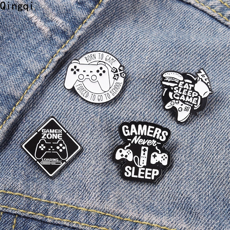 Bros Pin Enamel Desain Quote Game Player Bahan Alloy Untuk Topi Dan Kemeja