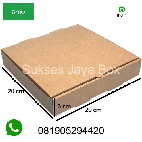 Kardus Packing Kue Pizza Hampers ukuran 20x20x3 cm