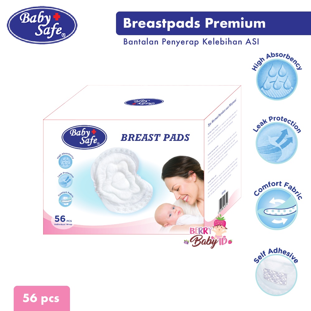 Baby Safe Breastpad Breast Pads Padding Bra Menyusui isi 56 BBS027 Berry Mart