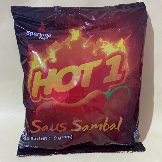 

Hot 1 saus sambal sachet 225gr isi 25s hot1