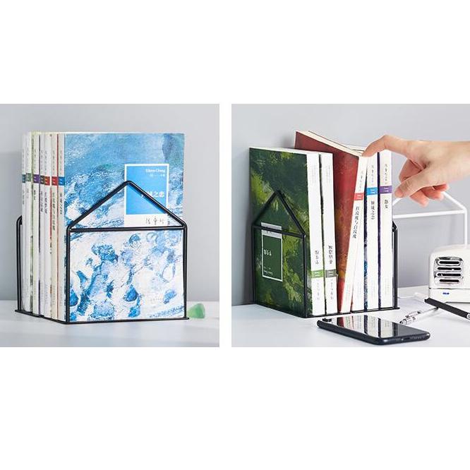 

[91] Pembatas Buku Besi (Anti Karat) / Sekat Buku / House Bookshelf emls889