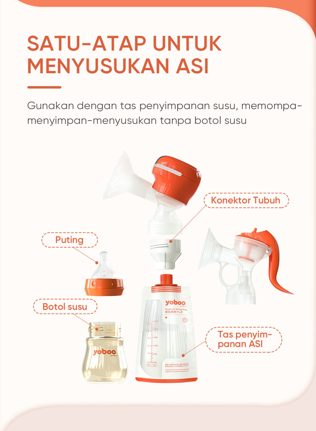 Jual Yoboo Pompa Asi Manual Berkualitas BPA Free Bonus Free 5pcs
