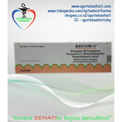 BECOM C VITAMIN PER STRIP VITAMIN DAYA TAHAN TUBUH