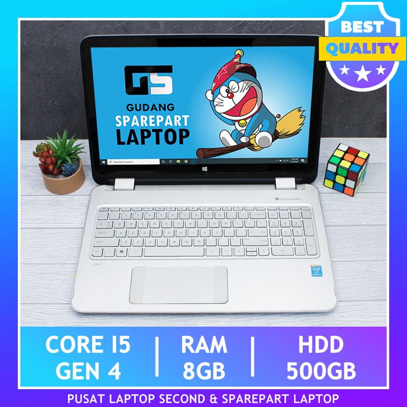 HP ENVY X360 15" TOUCHSMART BISA LIPAT 360°Core i5 RAM 8GB 500GB Laptop Bekas Murah Notebook