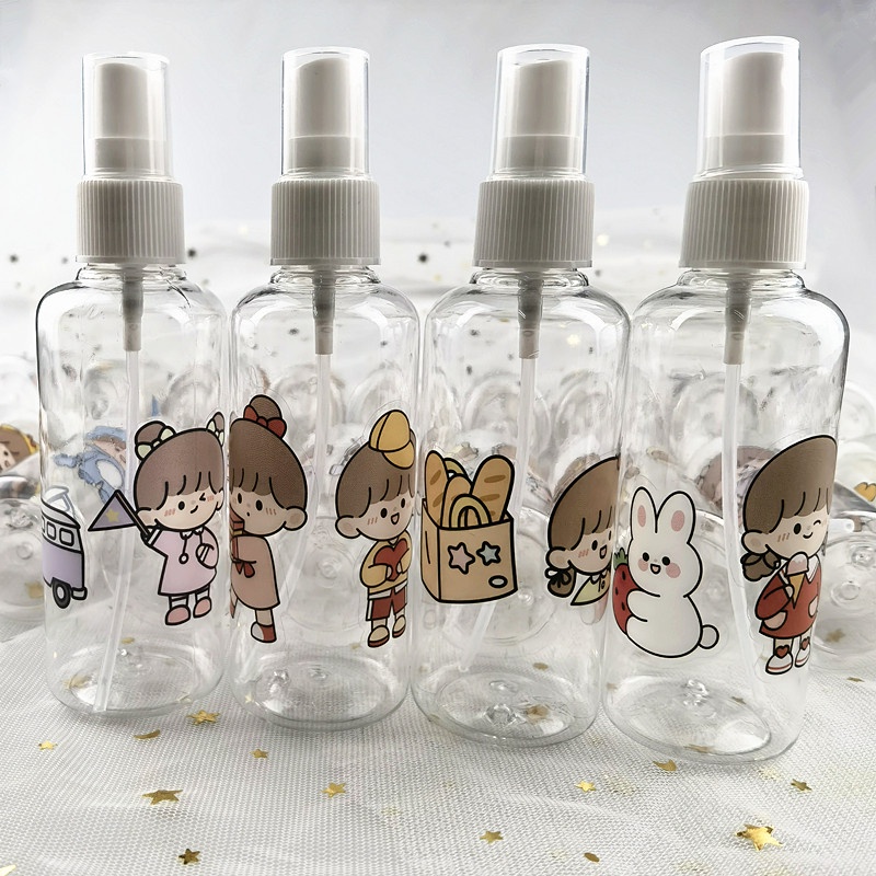 Magic789 50ml 100ml Cartoon Spray Bottle Small Travel Bottles for Cosmetic Shampoo Perfume Container