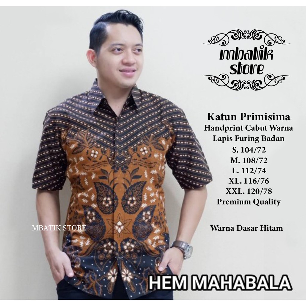 Mahabala Kemeja Batik Pria Pendek Full Furing by Dewo