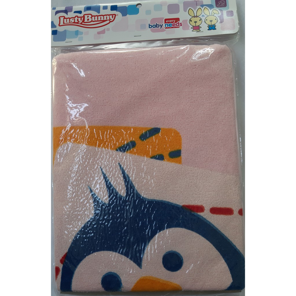 Handuk Bayi LUSTY BUNNY 60 x 120 cm 3153 3154 Animal Baby TOWEL Motif  Hewan  Lion Penguin HL-3154