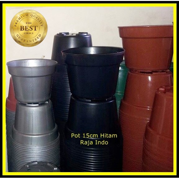  Pot  Bunga Plastik  12cm HITAM Pot  Tanaman Plastik  12 cm 