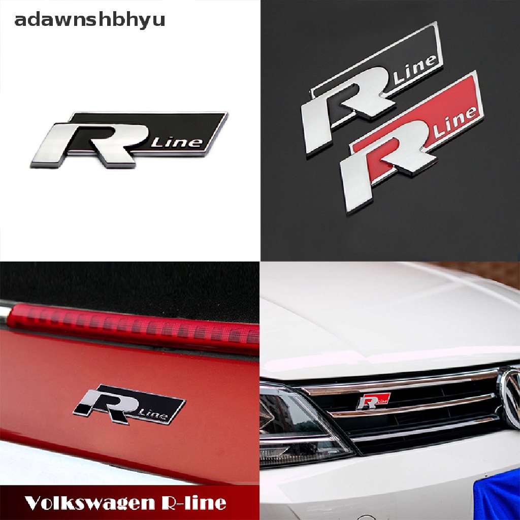 Adawnshbhyu Stiker Emblem Badge Mobil Trunk Metal Rline R-LINE Untuk VW CC GTI Passat