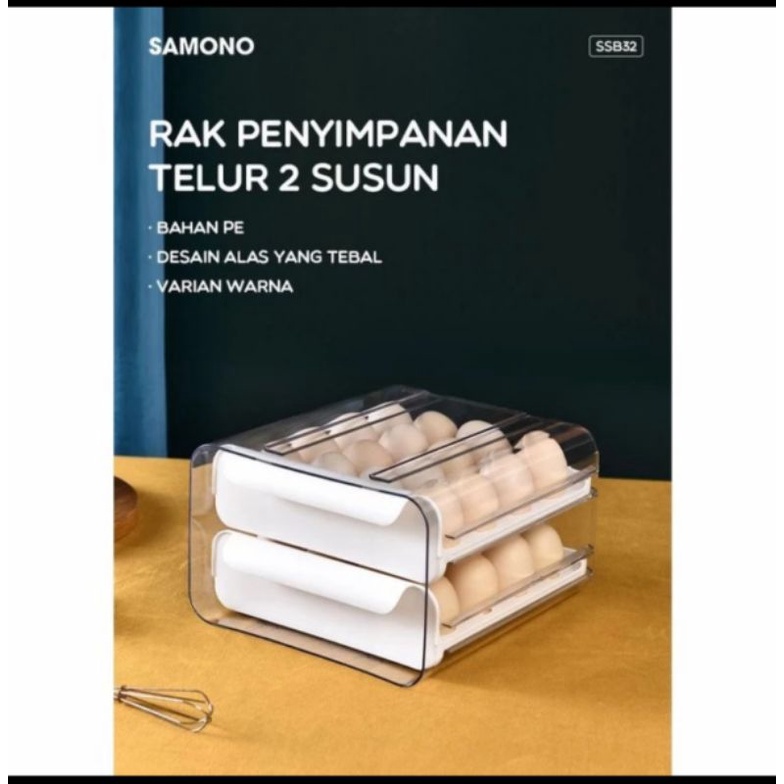 SAMONO Storage Box 2 Layers Egg Box SSB32