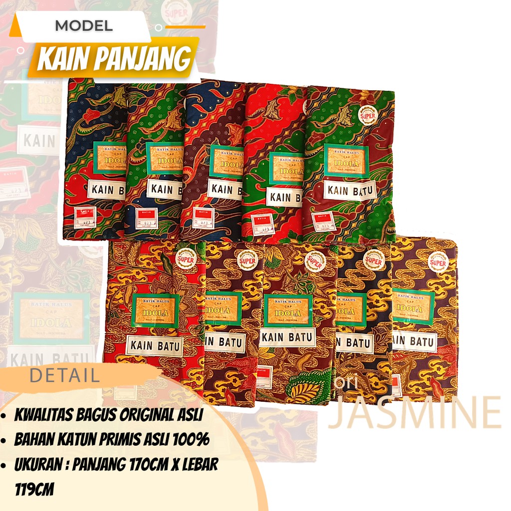 Kain batik meteran katun solo murah premium tulis jarik melahirkan bahan kain batik katun halus IDOL