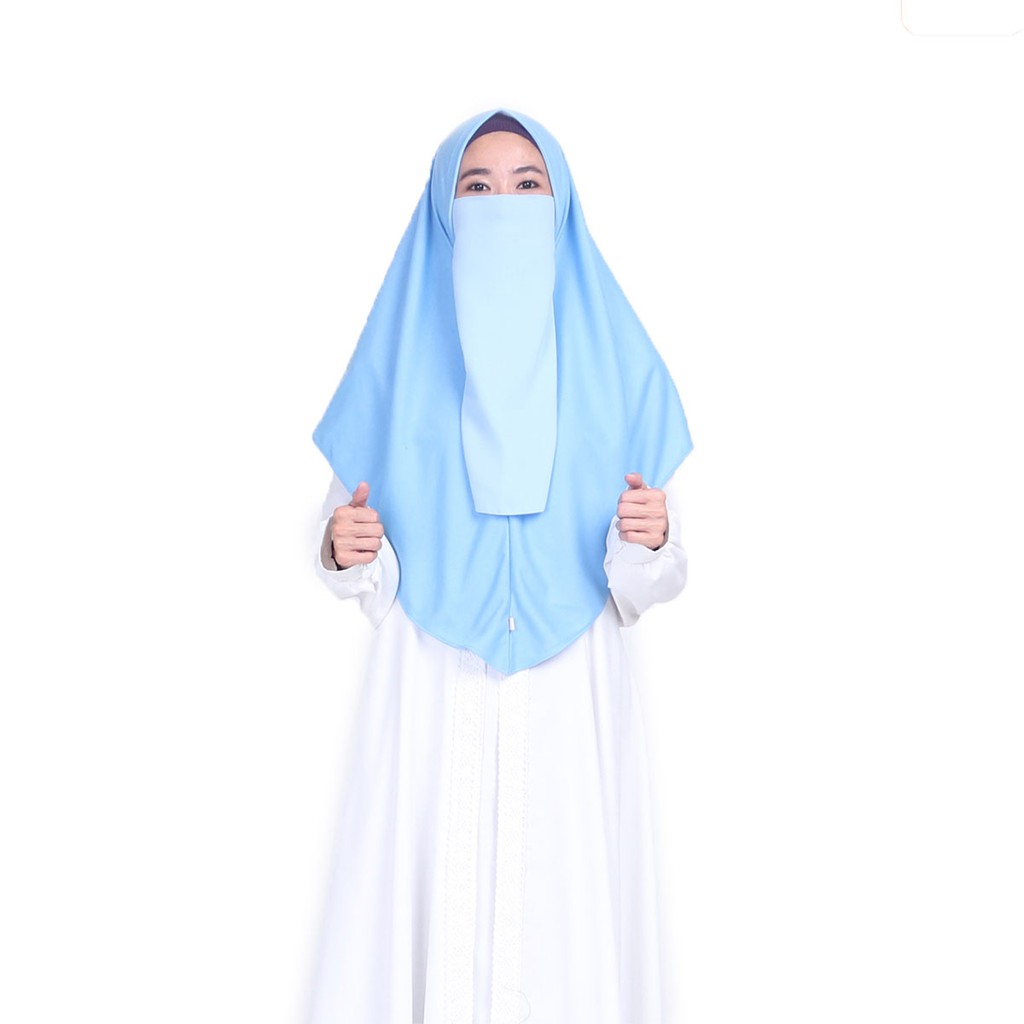 KHANZA SPORT HIJAB - Hijab Olahraga - Nusseyba Activewear-Sky Blue