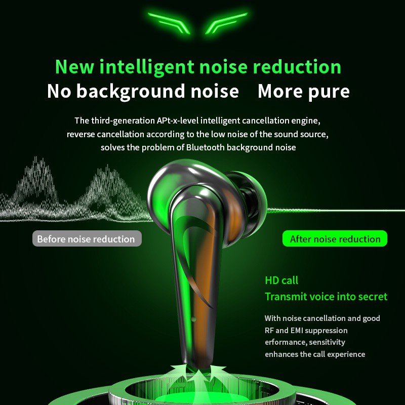 Apro366 TWS Bluetooth Headset Gaming Music Mode ganda Dengan Mikrofon 5.1 Earphone Bluetooth TWS HiFi Stereo Waterproof Earbuds Wireless Earphone Headset with Mic Headphone