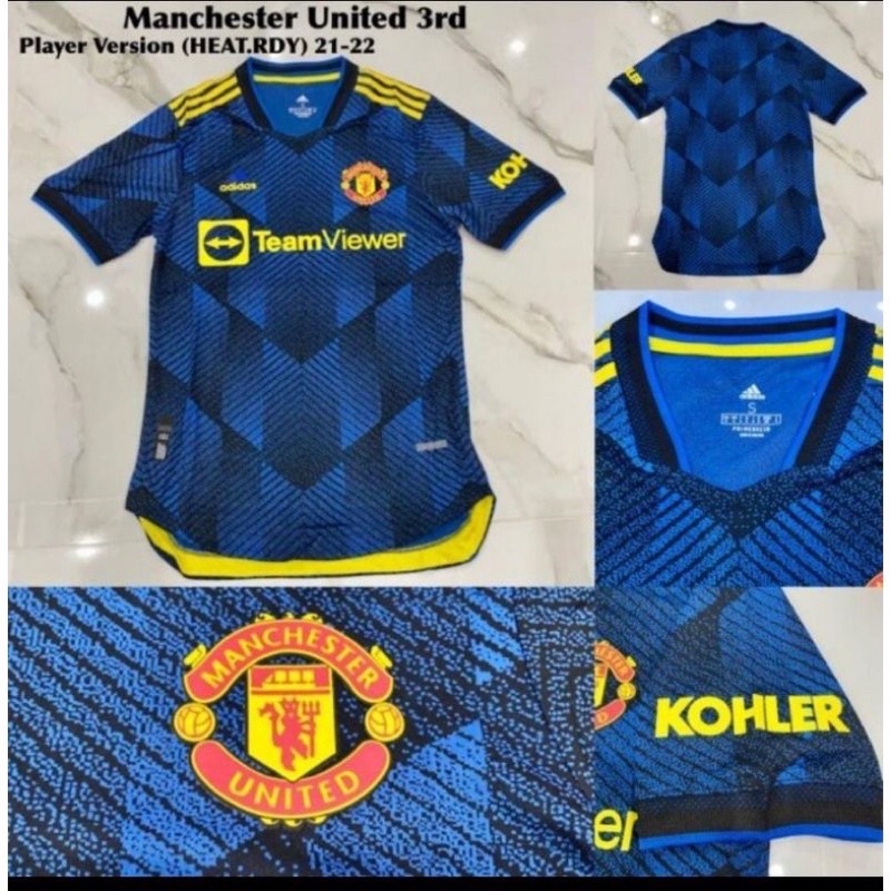 Jersey Baju Bola Manchester United 3rd Player Issue 2021/2022 Go Impor Premium