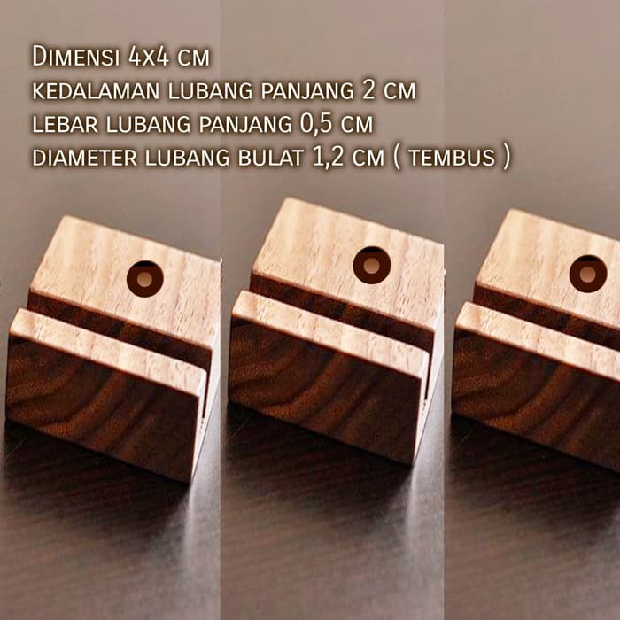 SangKayu Phone Stand Phone Holder Gantungan Kunci Handphone Kayu Unik