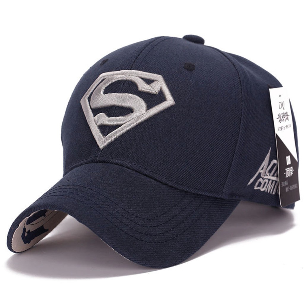 Topi Baseball Adjustable Motif Superman Untuk Pria Dan Wanita