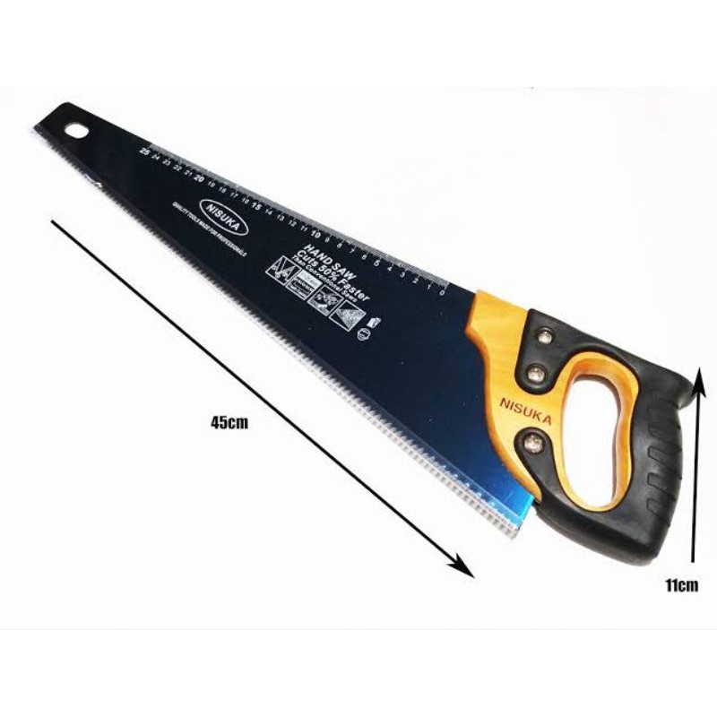 Gergaji Kayu Gagang Karet 18 Inch