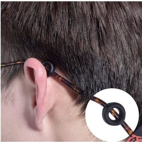 Earhook Kacamata Silicon/Penyangga gagang Kacamata silicon Slip A