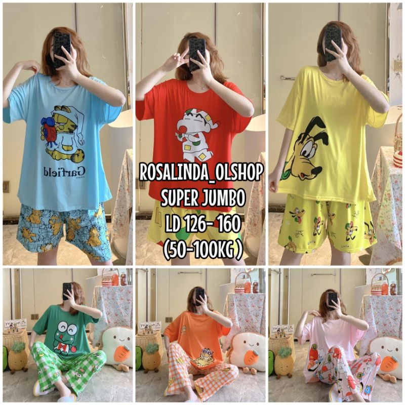 Piyama import murah super jumbo piyama cp/hp/pp  import baju tidur wanita import murah C13-C