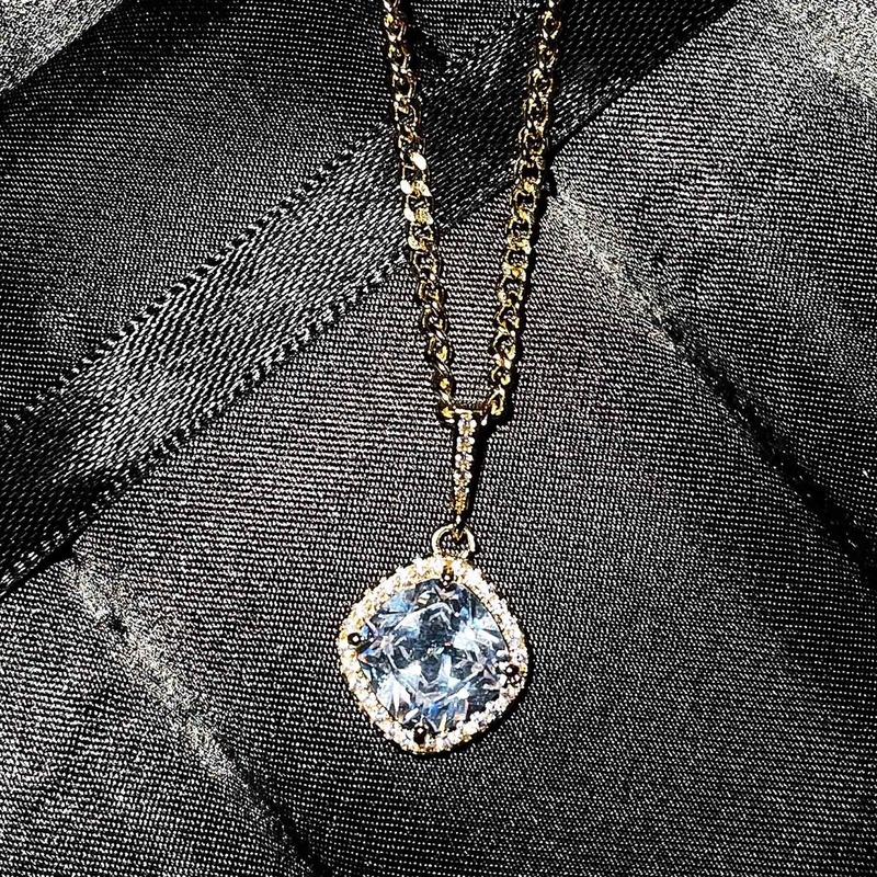 Special-Interest Design Affordable Luxury Fashion Princess Square Diamond Necklace