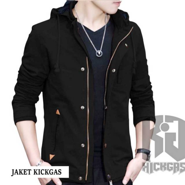 Jaket Kickgas Pria/ Jaket Semi Parka / Parka Korea /Jaket Cowok Korea / Jaket Pria / Jaket Murah