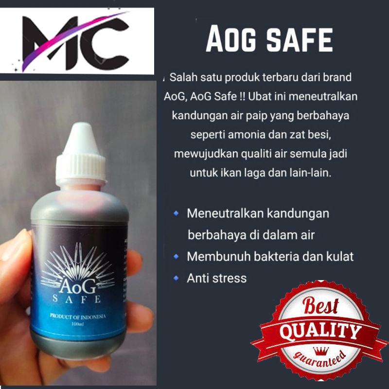 AOG General Tonic dan Safe Original Obat Ikan Vitamin Grooming Cupang Guppy Arwana Chana Discus Louhan dan lain lain