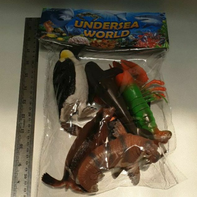 Mainan Hewan Laut Udang Pinguin Paus Anjing Laut Pari