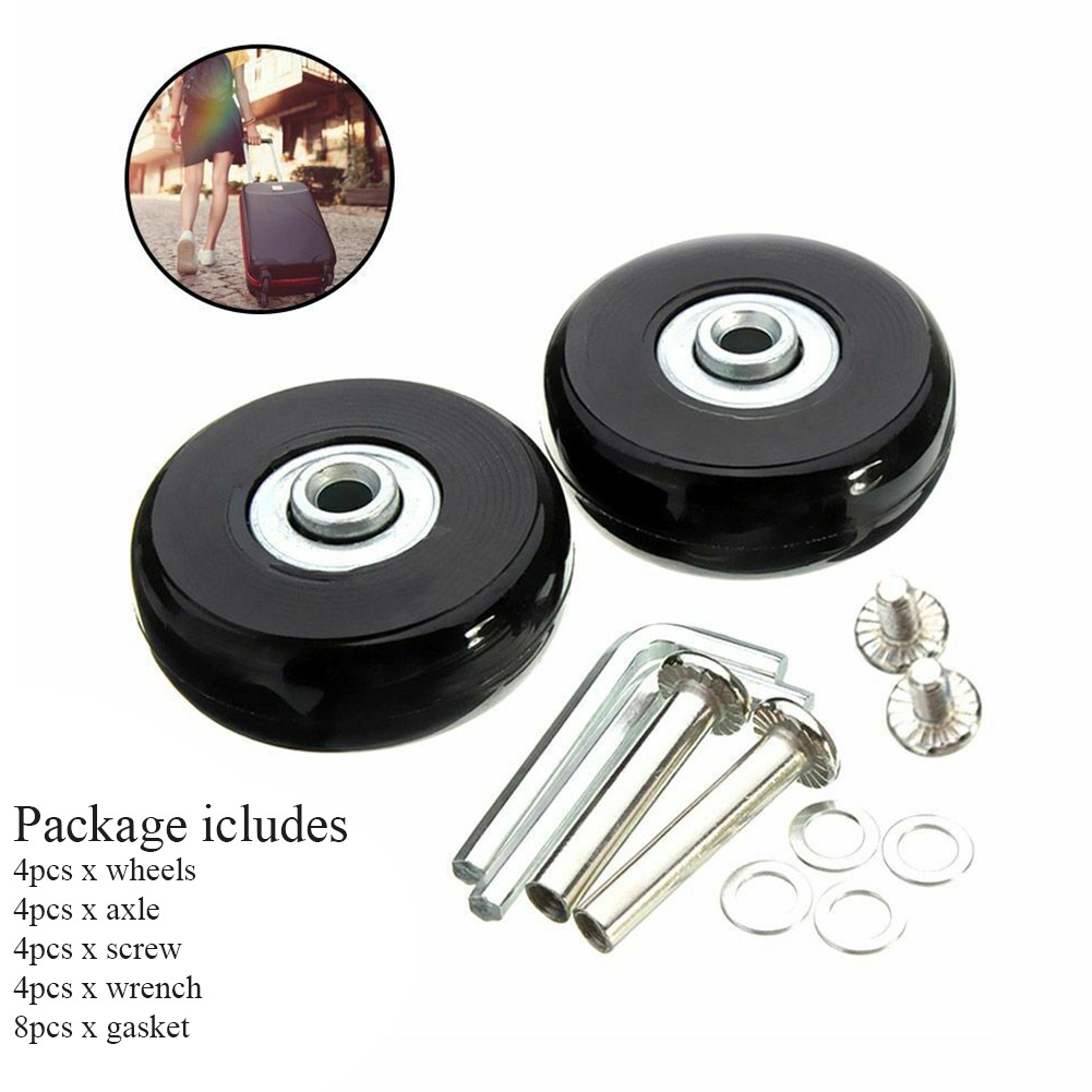 【4 PCS】Roda Koper Pengganti Karet Luggage Replacement Wheel 50  60 x 18 mm Rubber Suitcase Wheels