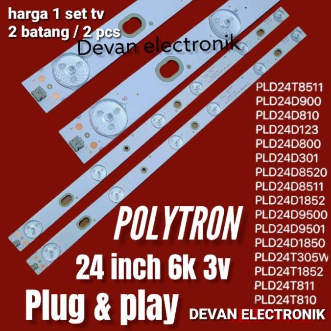 backlight tv led polytron pld 24D8511 24D8520 lampu pld24D8511 pld24D8