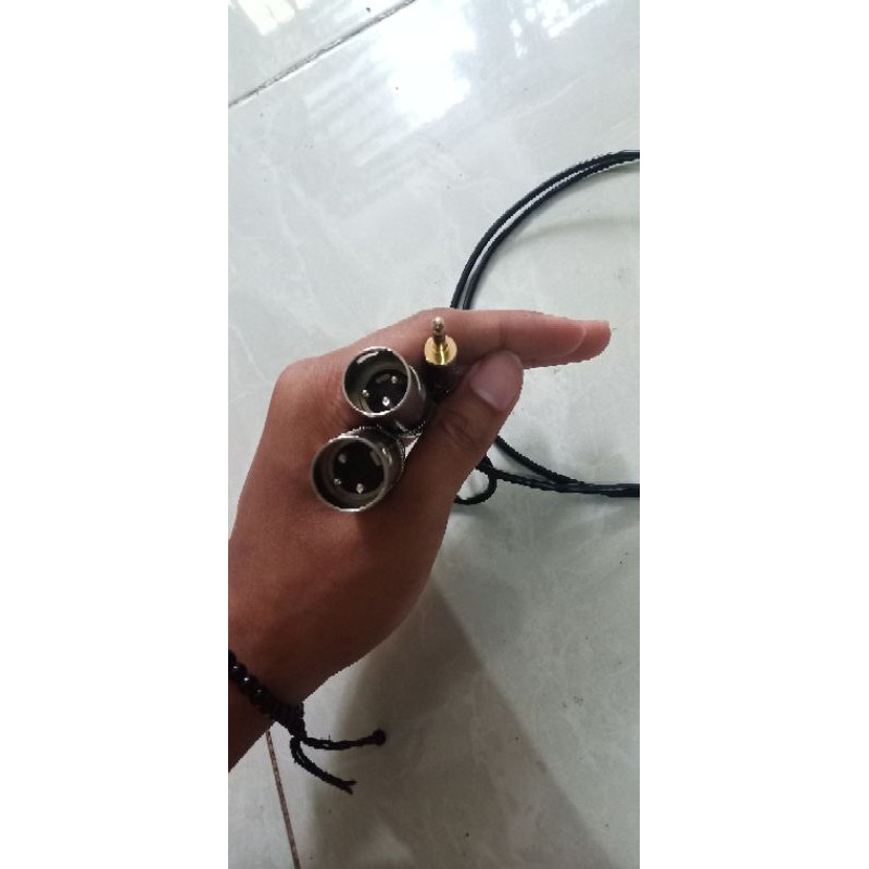 jack hp ke mixer amplifier canon xlr male pria to jack 3,5mm