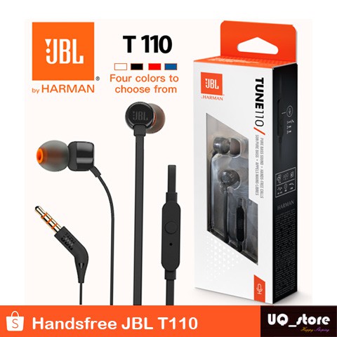 JBL T110 In Ear Earphone with microphone & flat cable