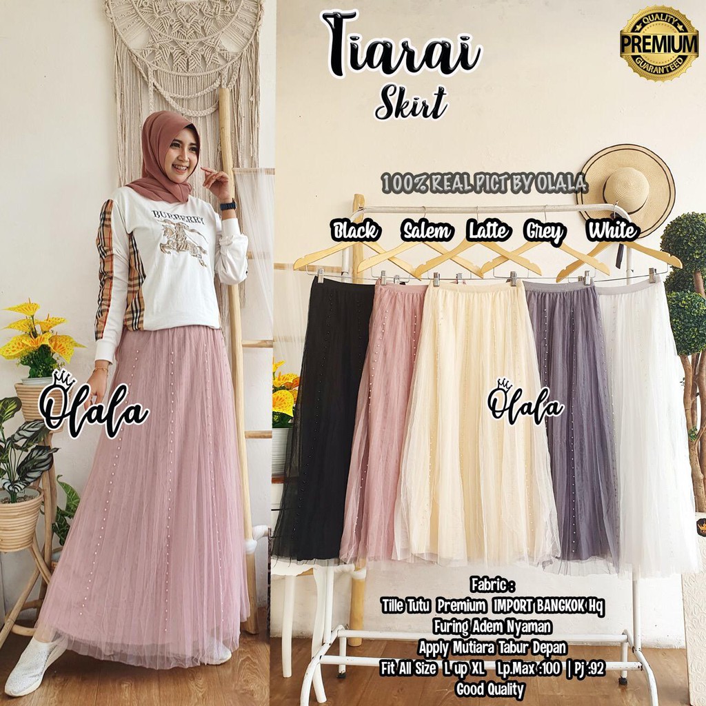 Rok Midi Tiarai Tile Tutu Premium Import Bangkok
