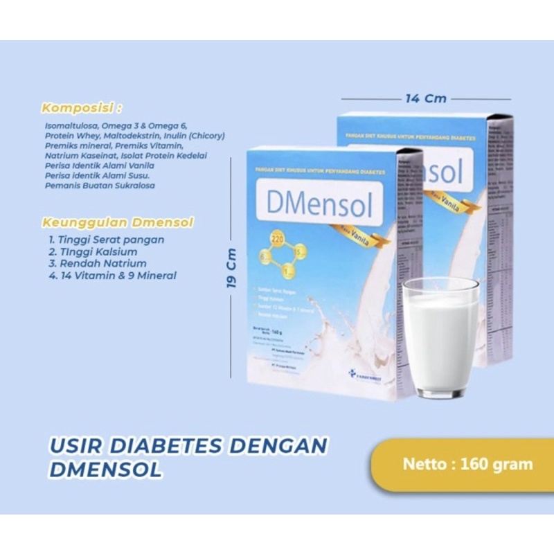 Dmensol 160 gram ( susu nutrisi khusus diabetes )