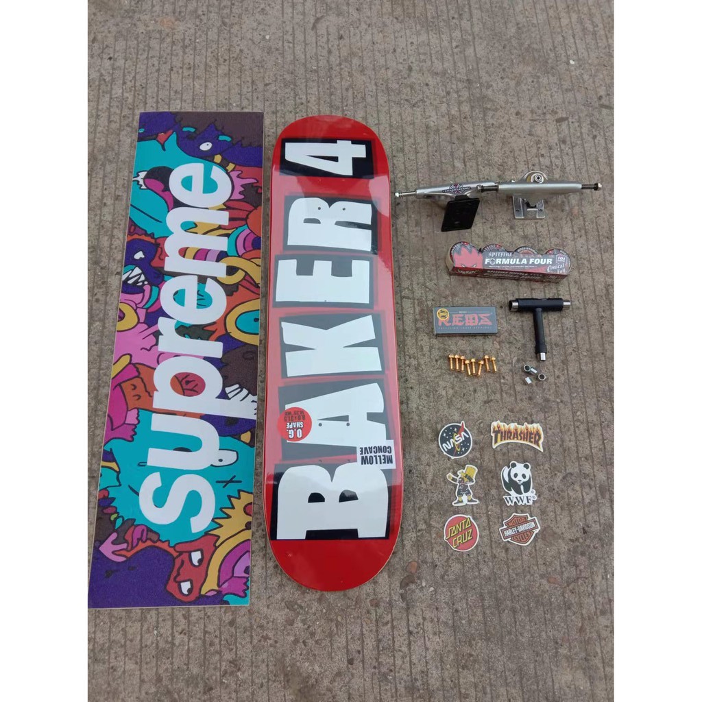 Baker DEATHWISH SET SKATEBOARD 31 / 004 / 8.25 &quot;PRO Double Rockerboard Untuk Pemula