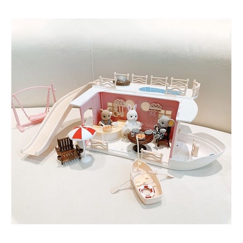 sylvanian families alike koala diary boat cruise ocean restaurant