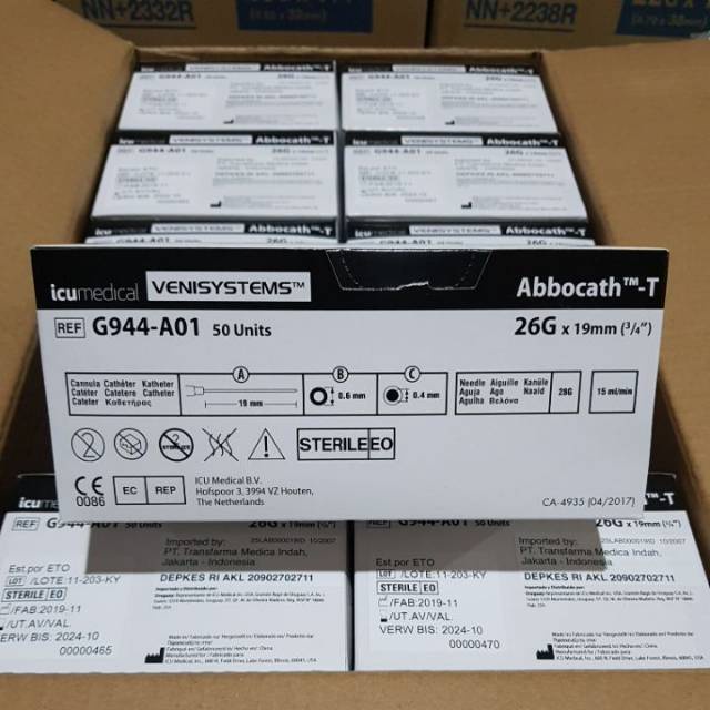 Abbocath Abboth FR 14 16 18 20 22 24 26 G. Abocath Abboth. Venisystem Abbocath